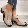 Samarah | Stilvolle Kreuzsohlen-Sandalen mit Strassdetails