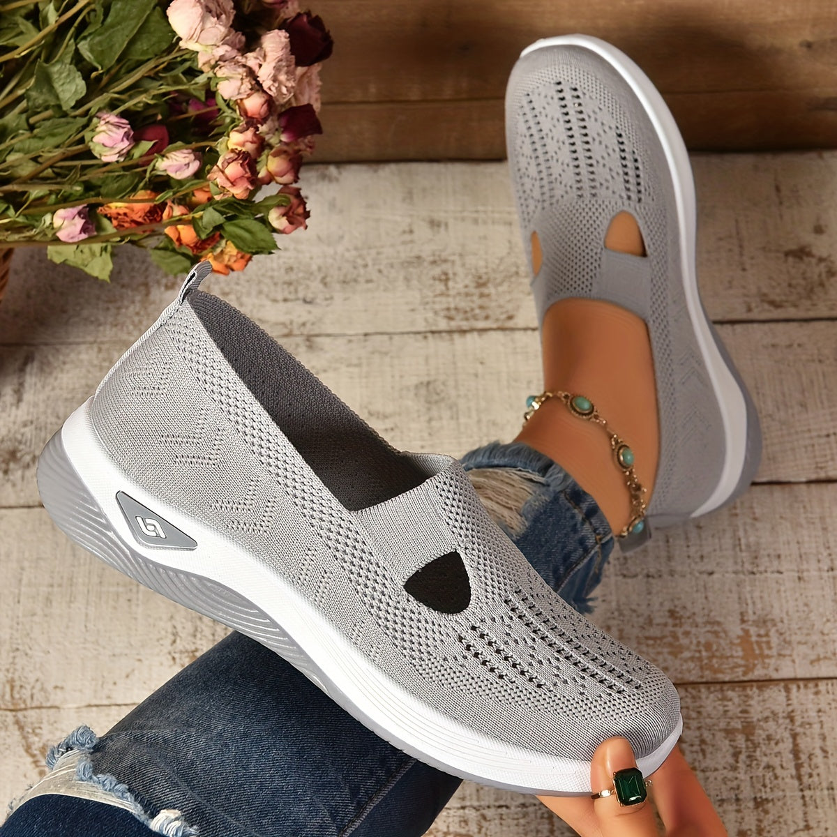 OrthoFit™ | Orthopädischer Slip-On für Damen - Grau / 36
