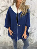 Mika | Lässige Jacke mit hohem Kragen - Jacket - Blau / S