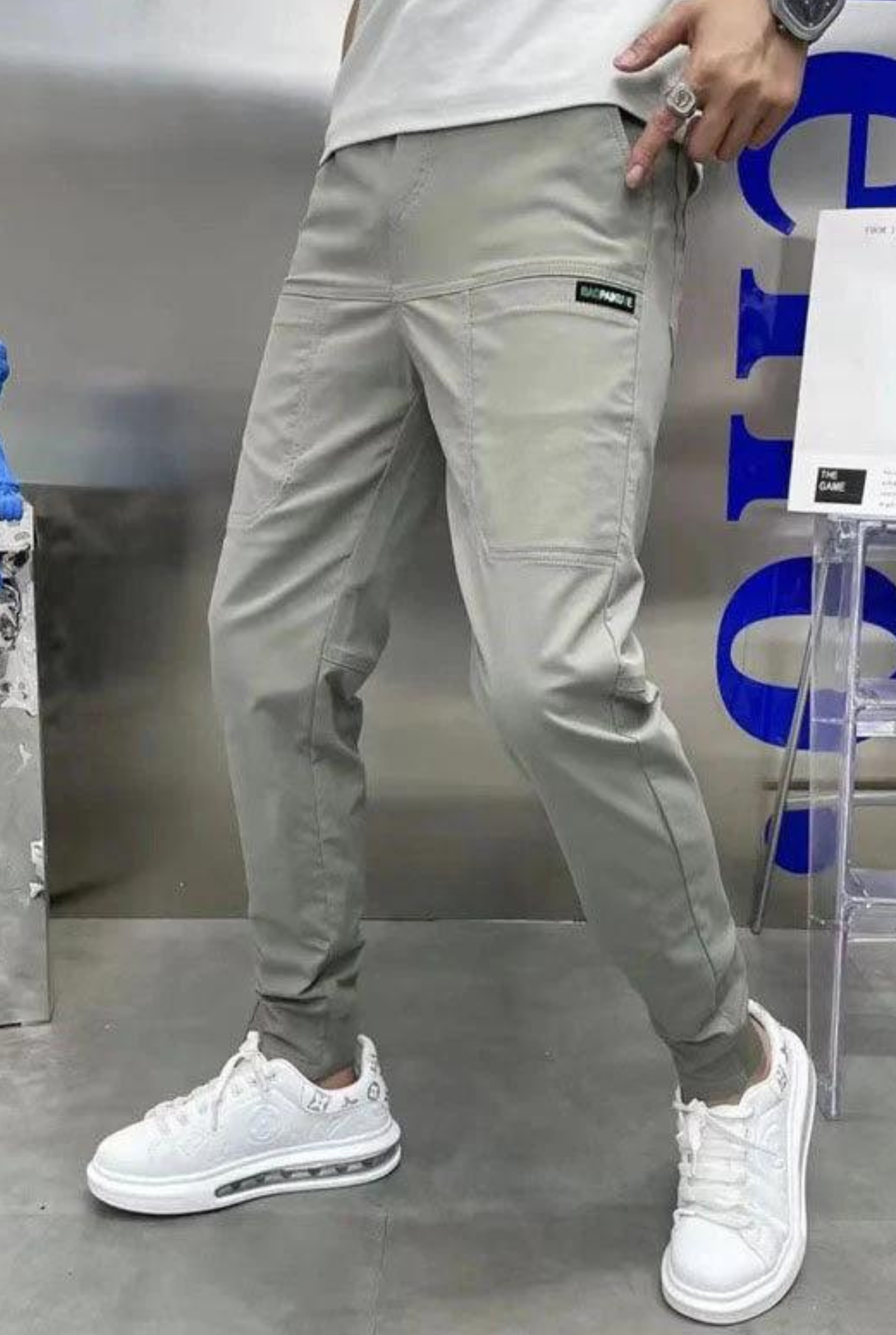 Enzo™ - Premium Stretch-Cargohose - Hellgrau / XS | 29 (50-60kg)
