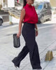 Rita | Asymmetrische Hose mit weitem Bein