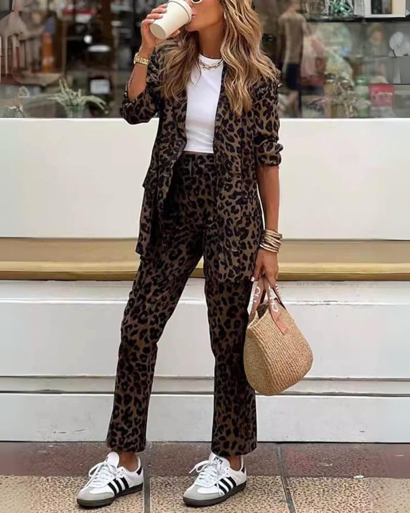 Sheenah | Elegantes Set mit Leopardenmuster