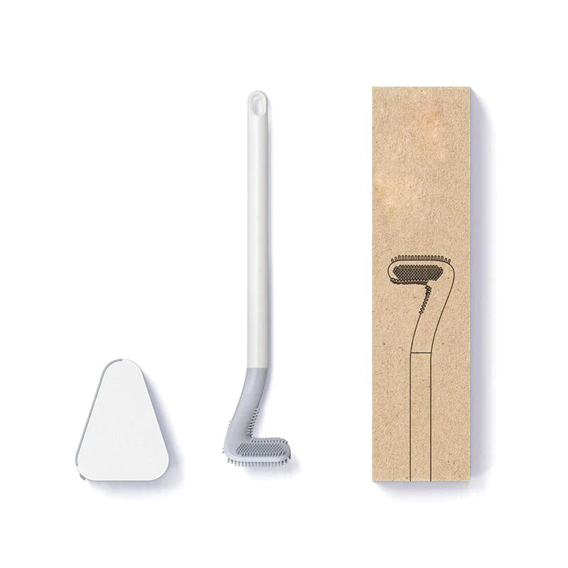 ToilettenMeister™ | Die neue Ära der Toilettenbürste | BUNDLE-RABATT HEUTE! - mit Halter / Weiß