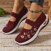 Saty | Blumenbestickte Mesh Slip-On Schuhe