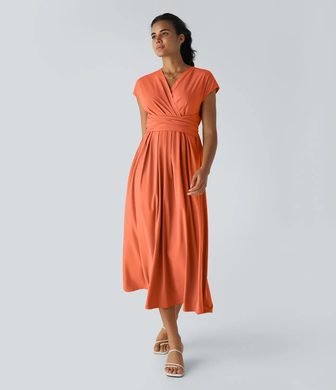 Ella | modisches Wickelkleid mit hoher Taille für Damen