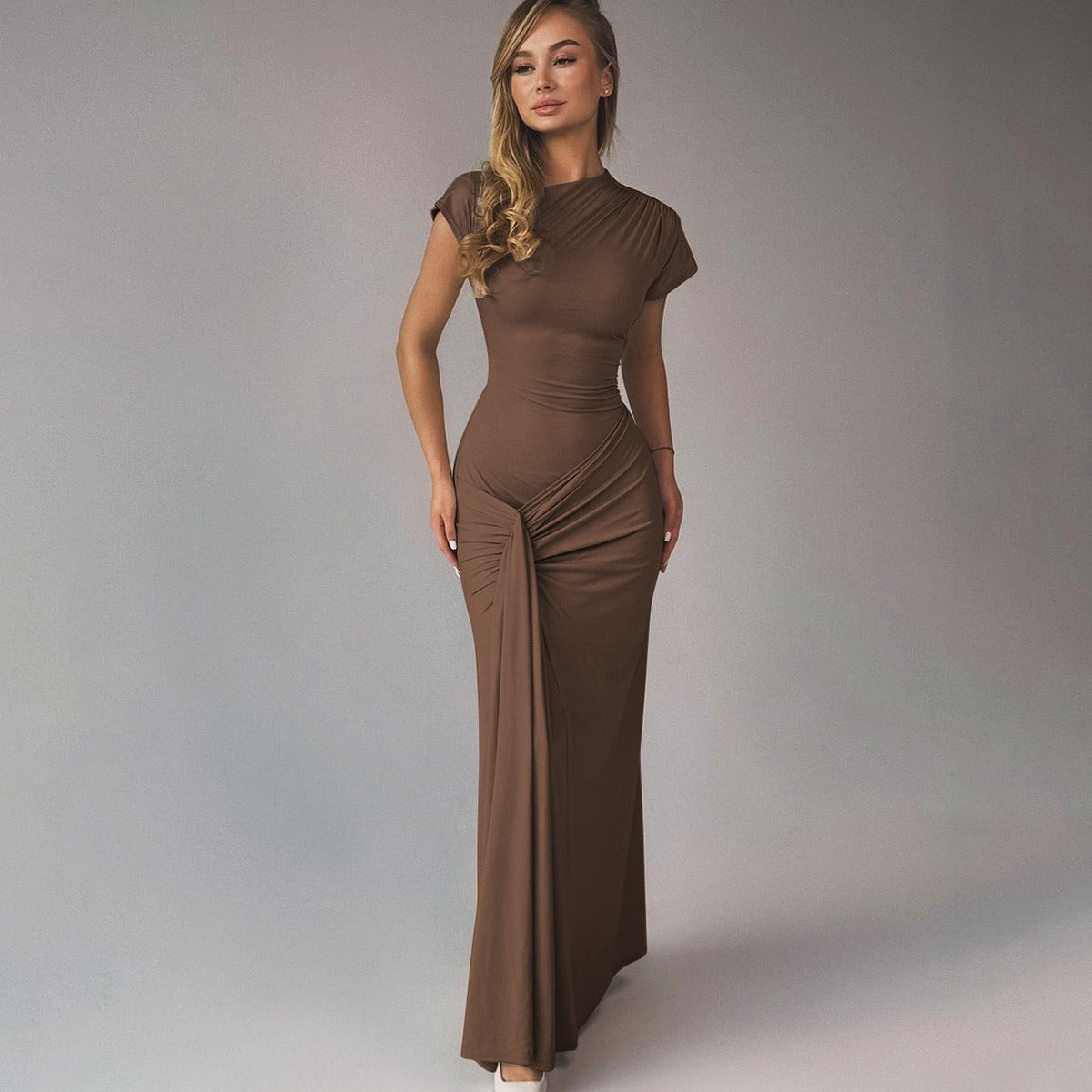 Averie™ | Leichtes Plisseekleid mit Kurzarm & Schnürung