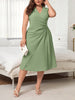 Annie | Elegantes Kleid mit Falten und Umschlagboden