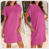 Sani | Texturiertes Strick-T-Shirt-Kleid