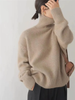 Vivien | Klassischer Rollkragenpullover - Sweater - Khaki / S