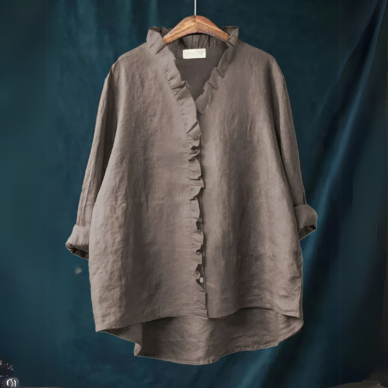Wynter | Klassische Bluse mit Rüschen für Damen