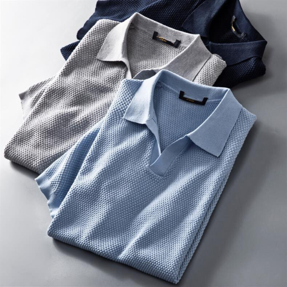 Cove | Lässiges Strick-Poloshirt