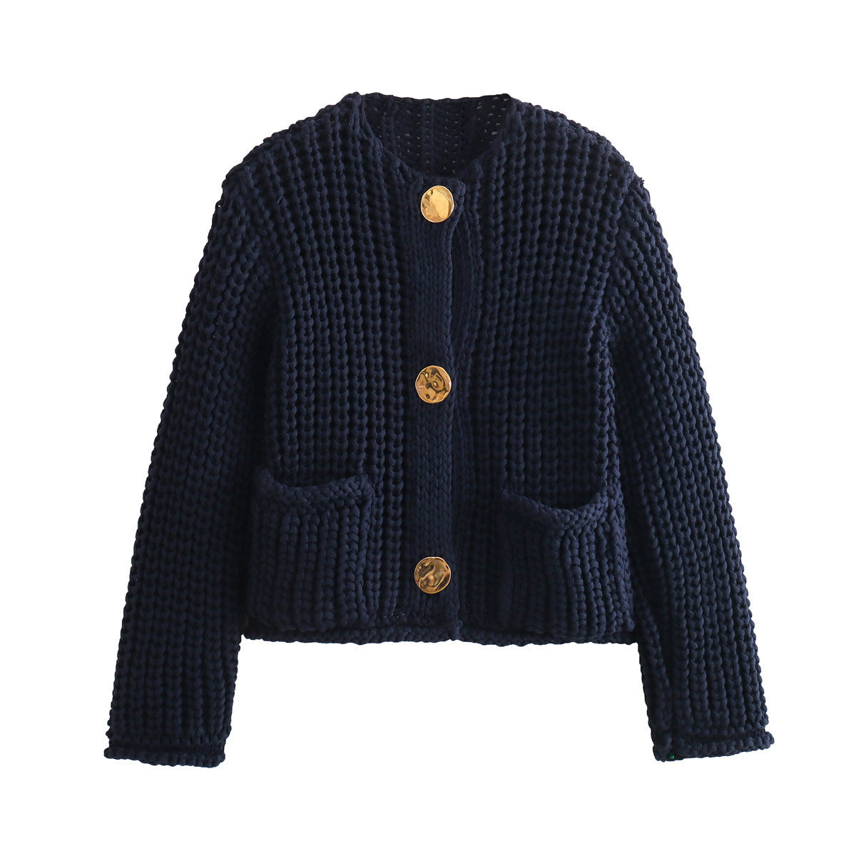 Mira™ - Modische Strickjacke - Marineblau / S
