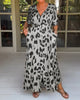 Katyah | Schickes Maxikleid mit wildem Leopardenmuster