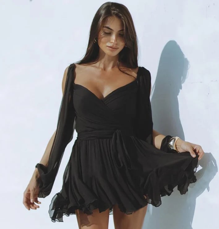 Carmen | Kleid mit herzförmigem Ausschnitt und freien Schultern