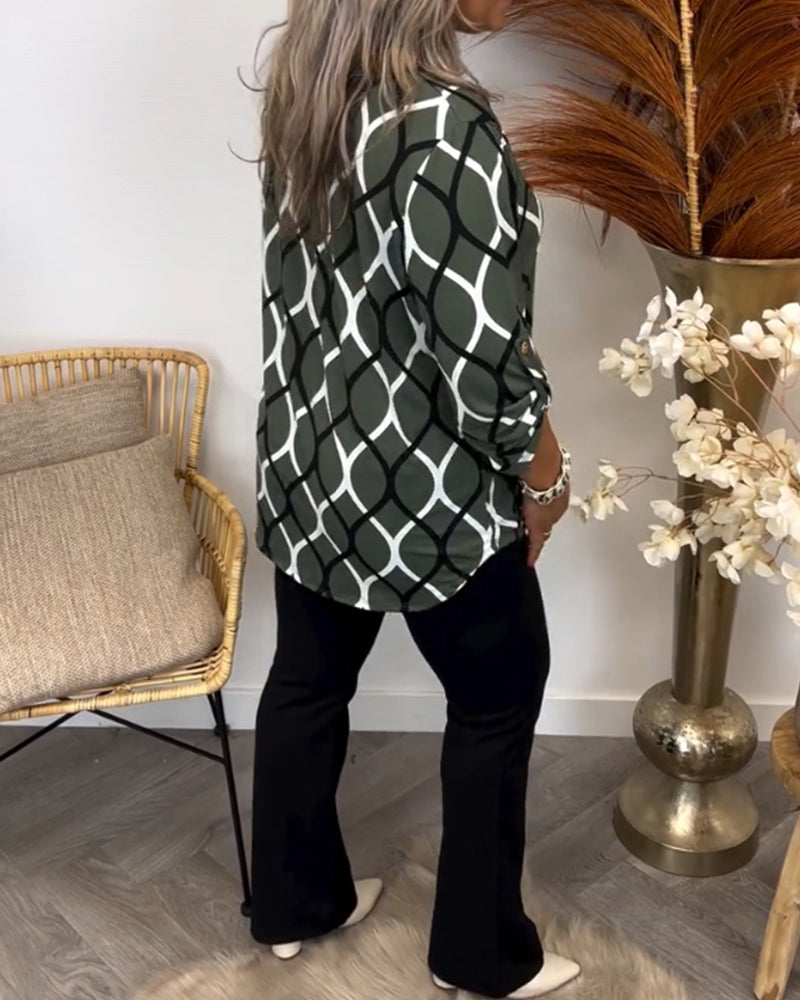 Zaniyah | lässige Bluse mit elegantem Muster
