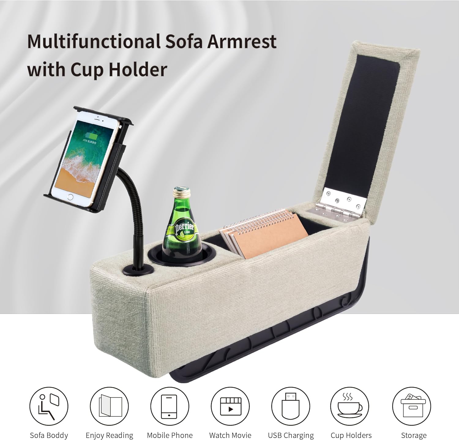 SofaGenie™ | Der Ultimative Multifunktionale Sofa-Armlehne | 50% RABATT HEUTE! - Almendra