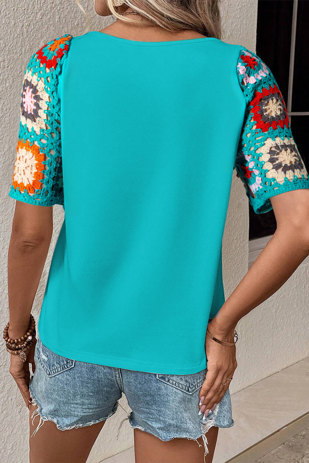 Meribeth | Häkel-Top mit Blumenmuster