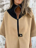 Mika | Lässige Jacke mit hohem Kragen - Jacket - Weiß / S