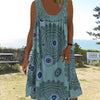 Grant | Ärmelloses Midi-Jochkleid mit Prints