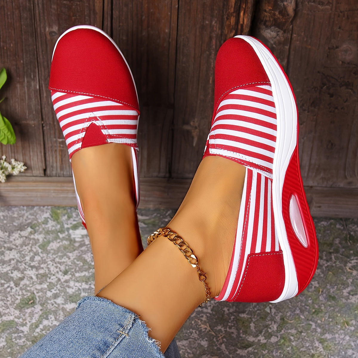 Kasty | Gestreifte orthopädische Schuhe