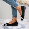 Elsia | Elegante Kristall-Bogen-Keilabsatz-Sandalen