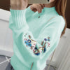 Ariah | weicher Strickpullover aus Kaschmir mit Blumenmuster.