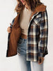 Grace™ | Plaid Jacke Langarm Schnalle Wolle mit Kapuze