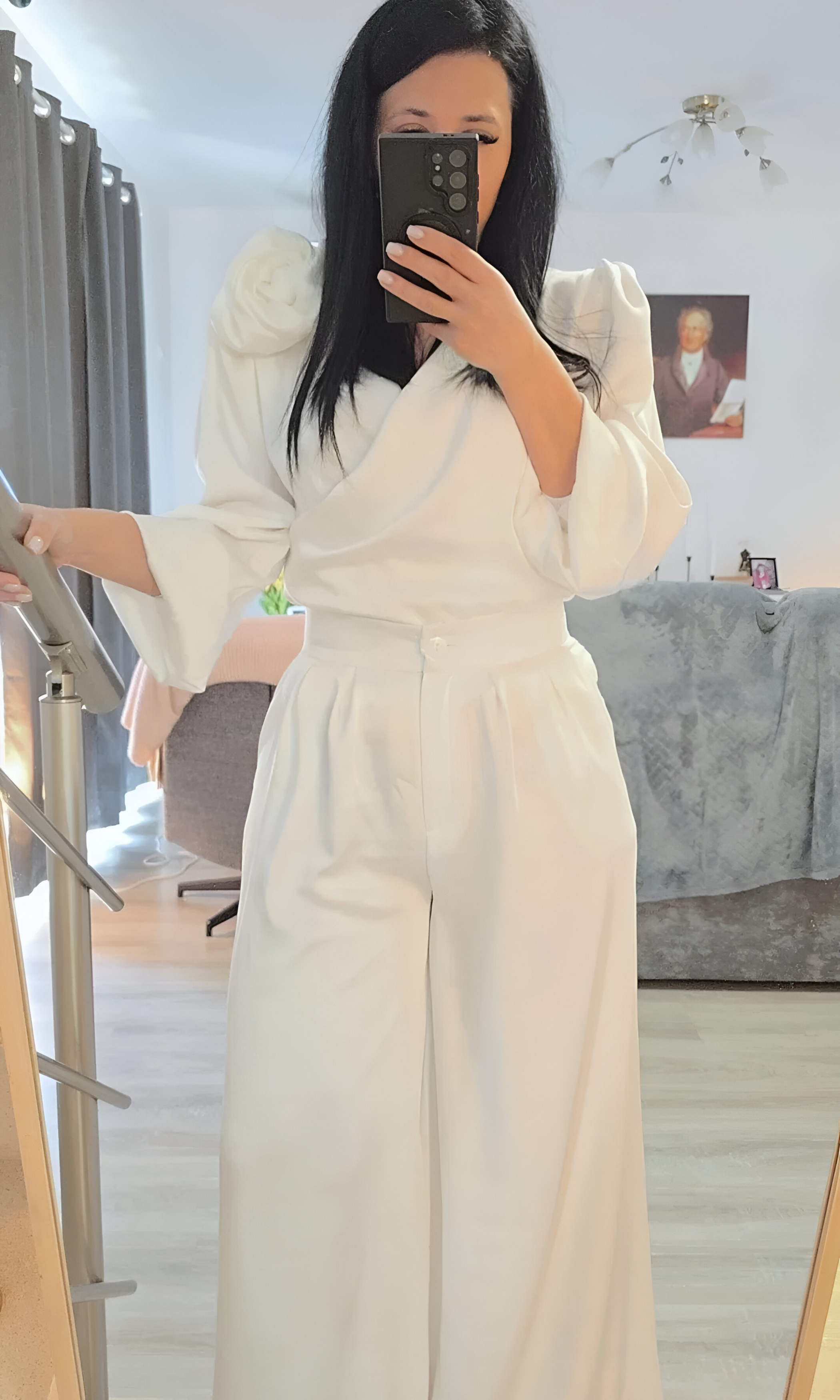 Lilianne | Luxuriöses Satin-Outfit mit Bluse und Hose