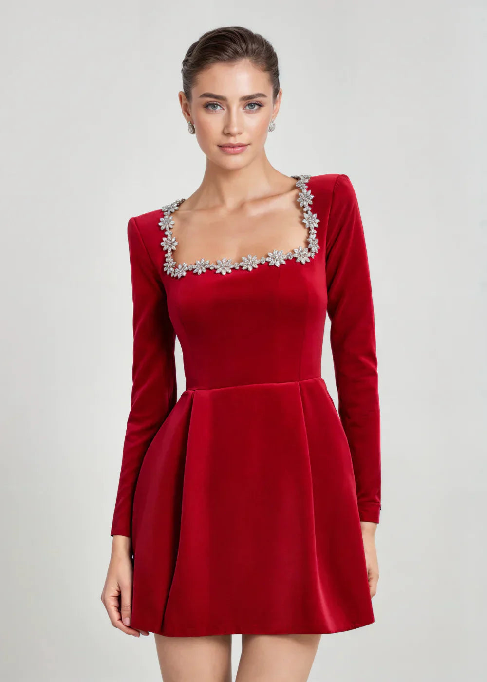 Marceline | Samt-Minikleid für Damen, chic & zeitlos