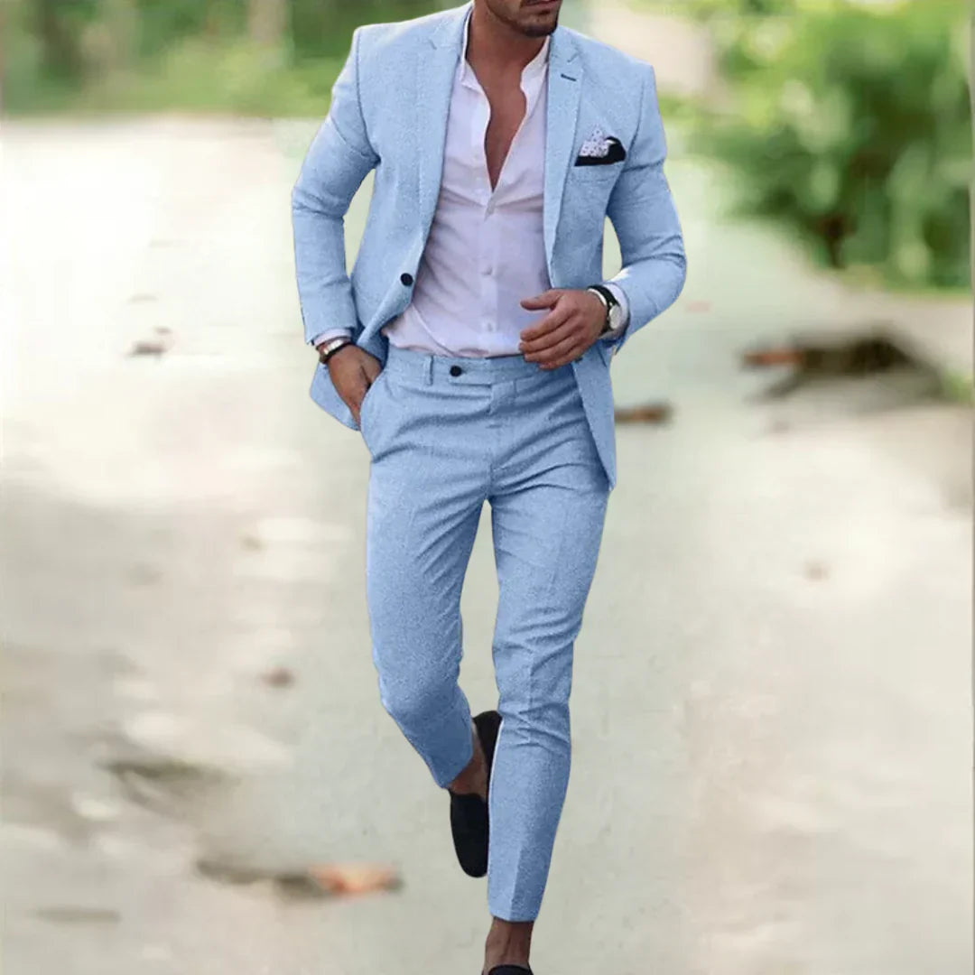 Aristocrato™ - Eleganter und luxuriöser Anzug - Hellblau / M
