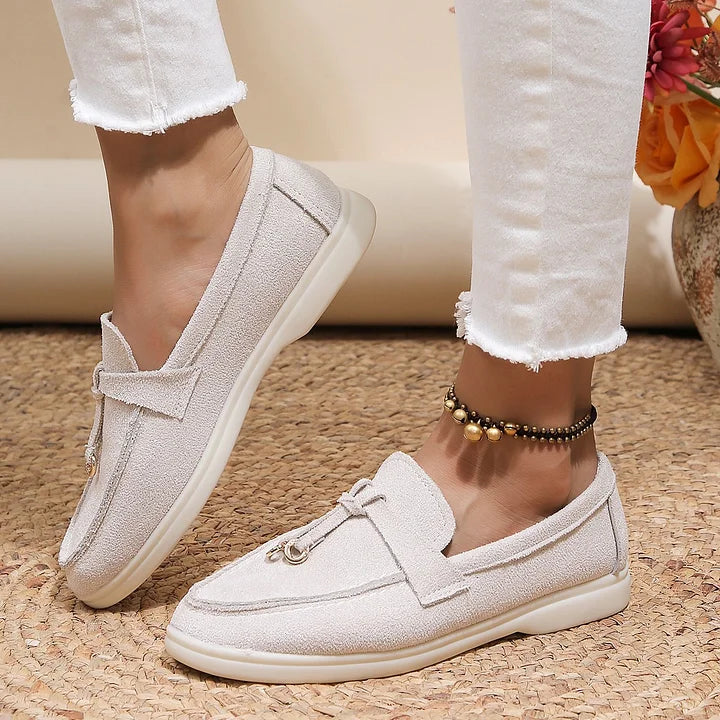 Yany | Damen-Loafers aus Wildleder mit geknoteter Quaste