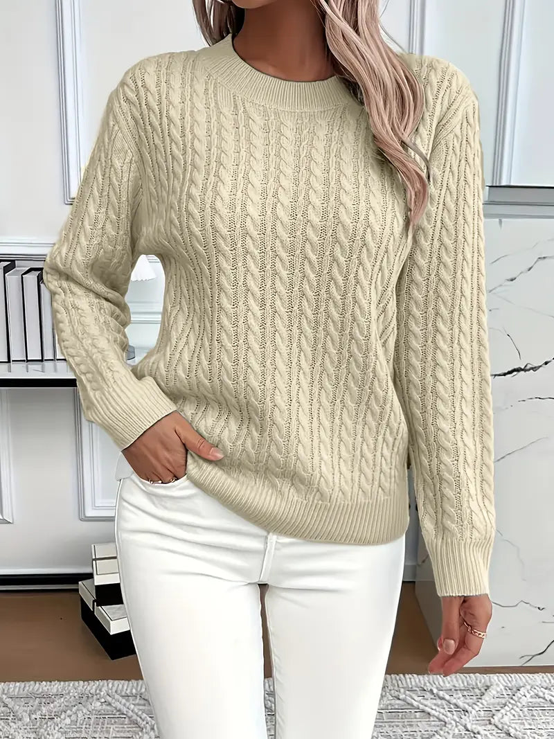 Glenda | Zopfmuster-Strickpullover