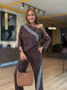Celena | Gestreiftes Set mit Cut-Out-Schulter