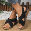 Verna | Orthopädische Ledersandalen mit Keilabsatz