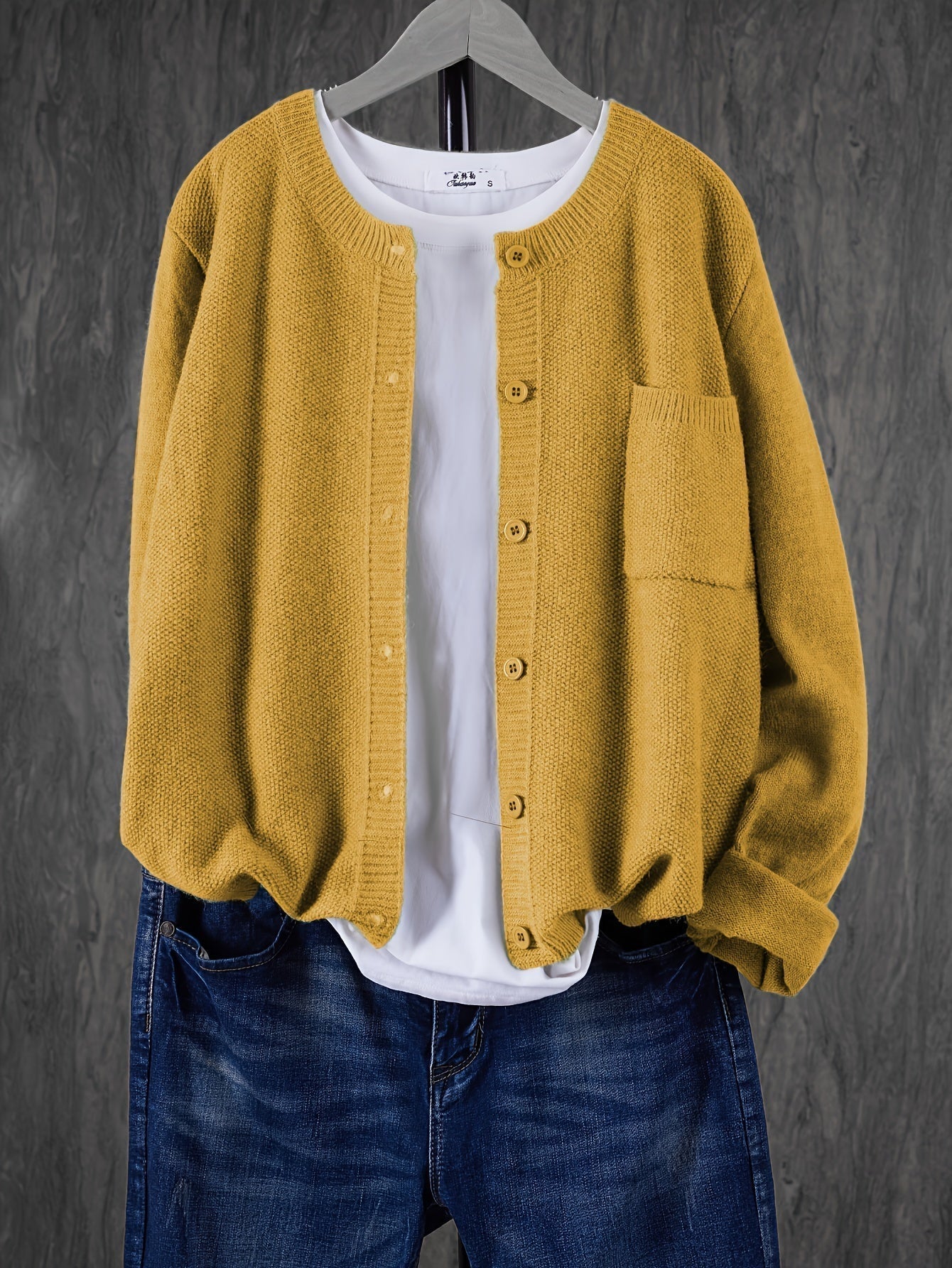 Gabbi™ - Strickjacke lässig da donna - Vest - Gelb / S