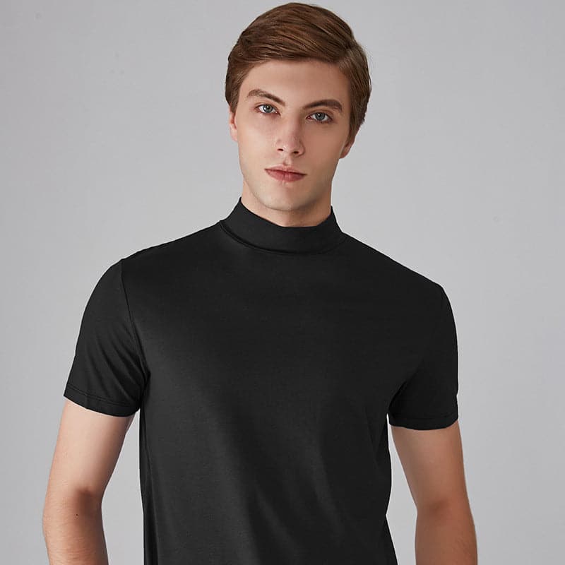 Conor | Figurbetontes High-Neck T-Shirt