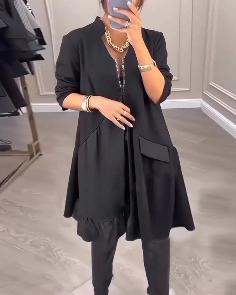 Isabella™ Kleid mit V-Ausschnitt