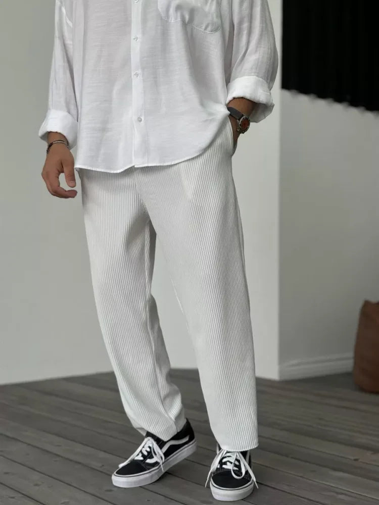 VALENTIN™ | Weiche Luxus Herrenhose - Weiß / S