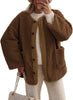 Jessa™ | Damen Warme Winterjacken - Lässige Langarm Button-up Fleecejacke aus Sherpa