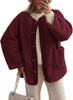 Jessa™ | Damen Warme Winterjacken - Lässige Langarm Button-up Fleecejacke aus Sherpa