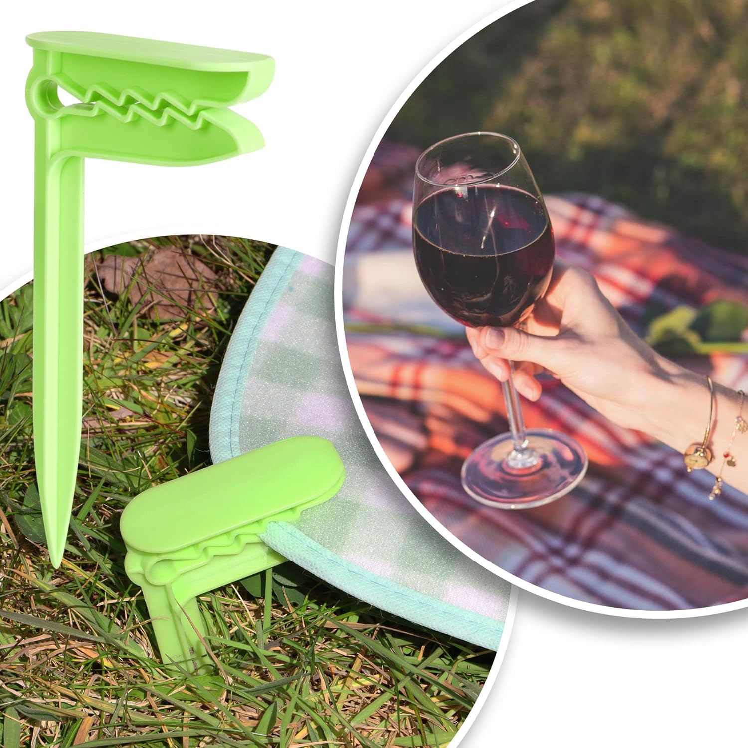StrandFix™ | Praktische Strandhandtuch-Klemmen | X + X GRATIS HEUTE! - Hellgrün / 2+2 GRATIS