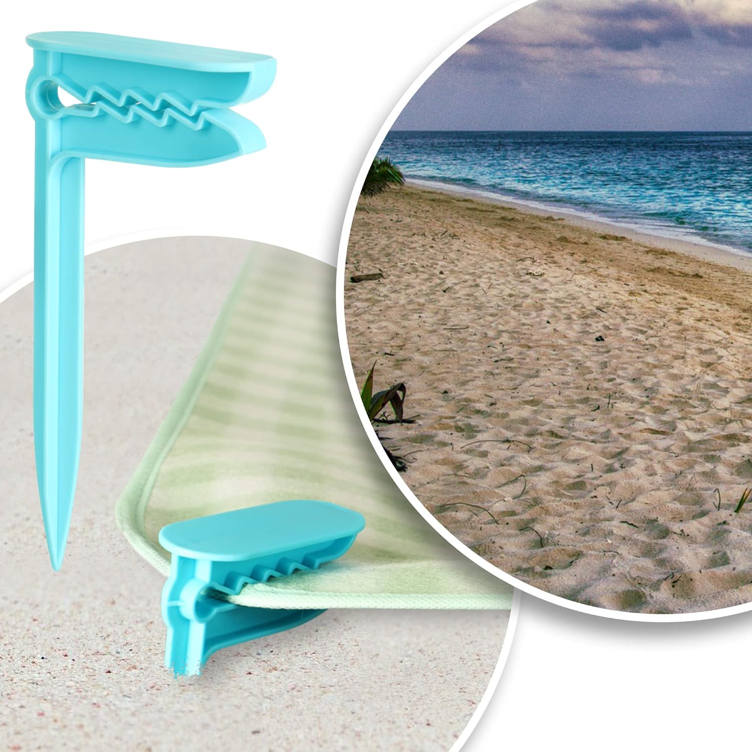 StrandFix™ | Praktische Strandhandtuch-Klemmen | X + X GRATIS HEUTE! - Hellgrün / 2+2 GRATIS
