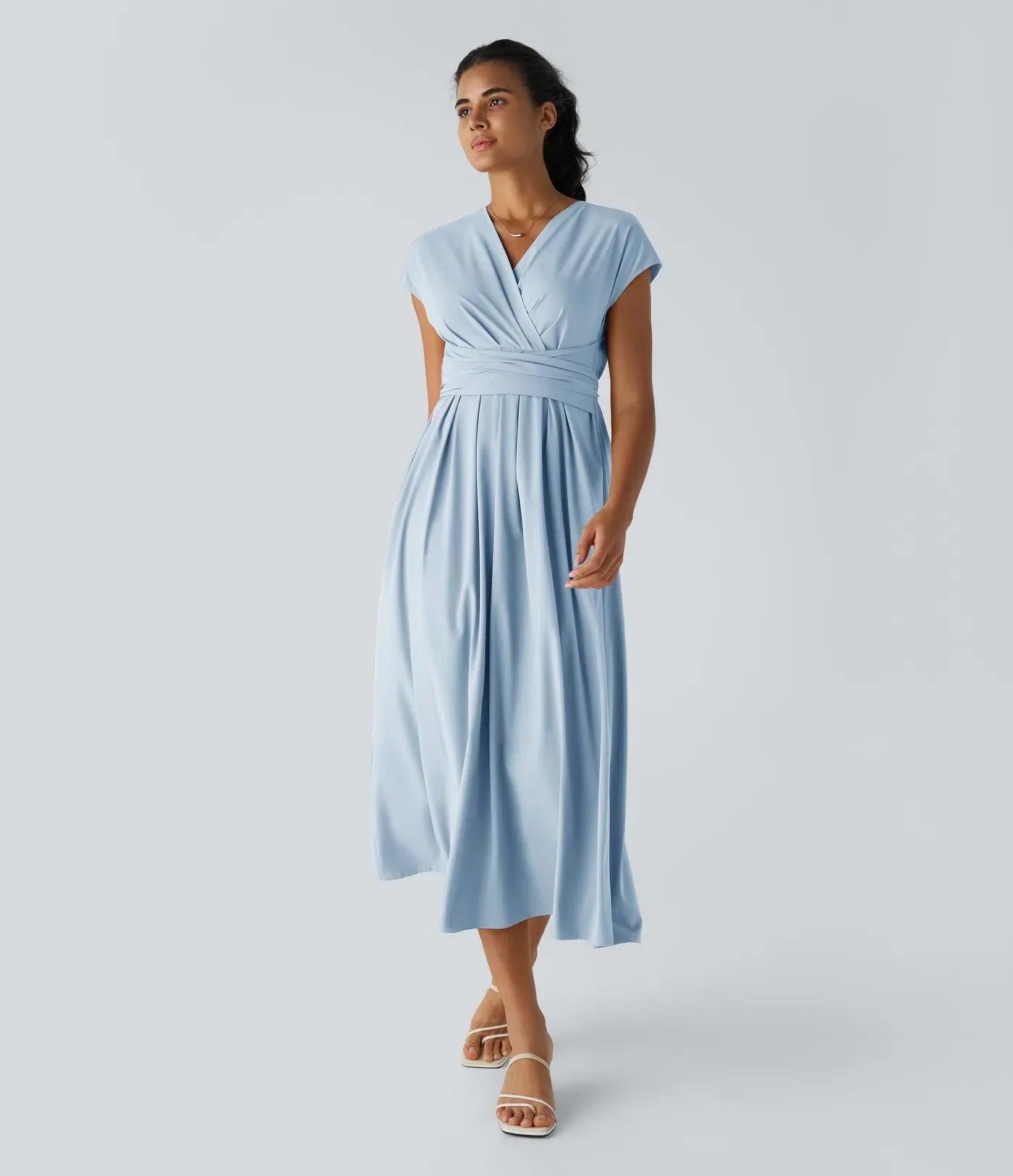 Ella | modisches Wickelkleid mit hoher Taille für Damen