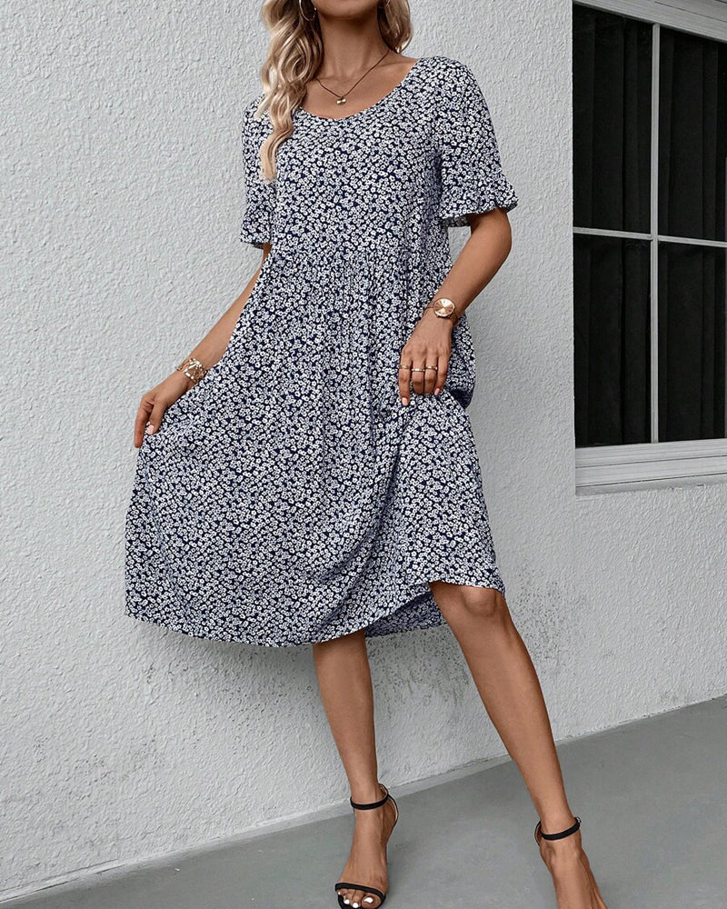 Janet | modisches geblümtes Midikleid für besondere Anlässe