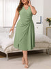 Annie | Elegantes Kleid mit Falten und Umschlagboden
