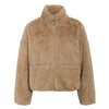 Annelie™ | Thermo-Jacke für kalte Tage - women leather jacket - Khaki / S