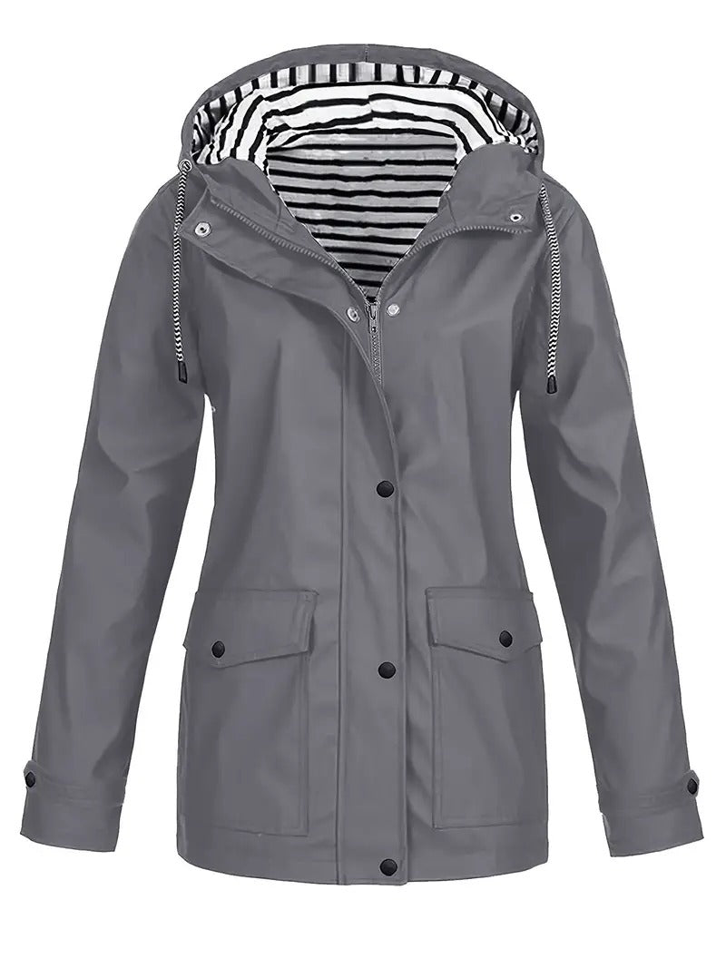 Selina™ | Eleganter Allwettermantel - Grau / S