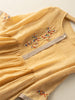 Ambere | Besticktes ethnisches Kleid aus Baumwolle und Leinen