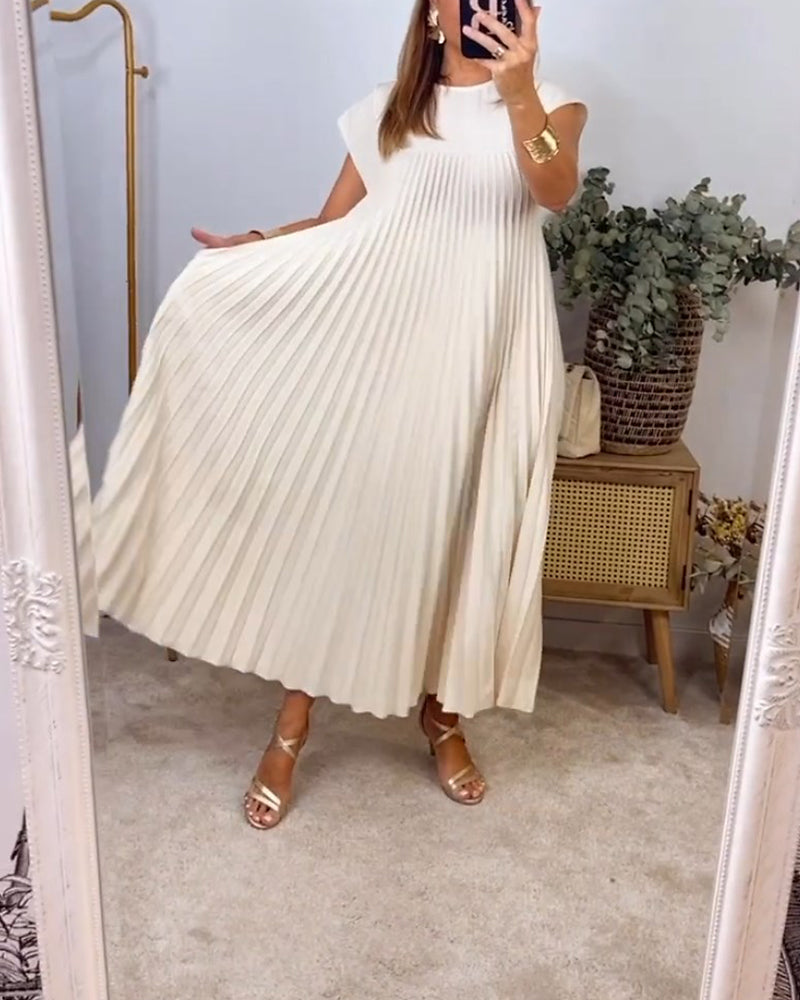Moira | Ärmelloses Elegantes Plissee-Kleid