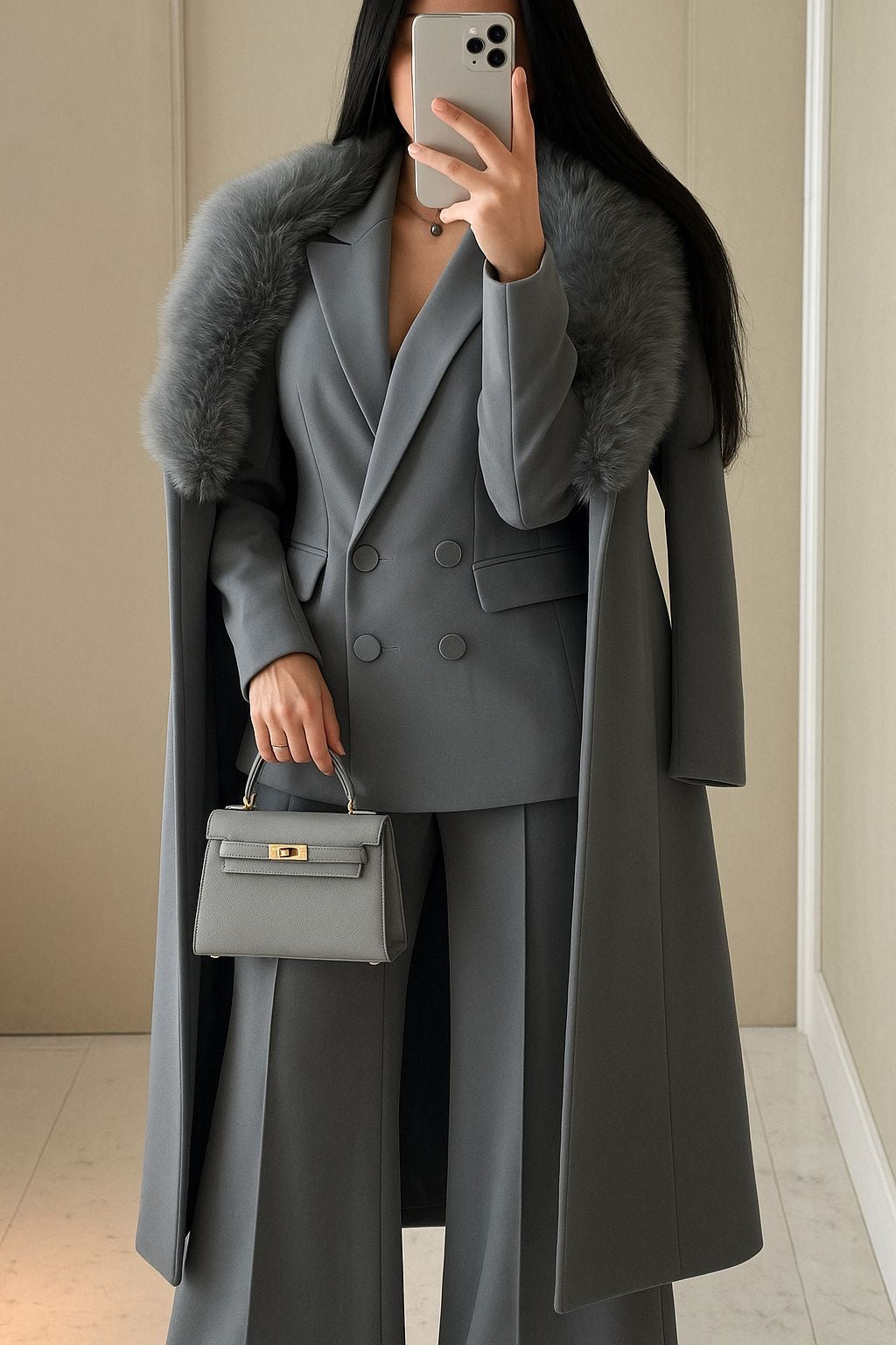 Shera | Luxuriöses Mantel-und-Anzug-Ensemble
